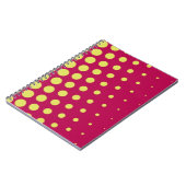 Retro gele stippen notitieboek (Linkerzijde)