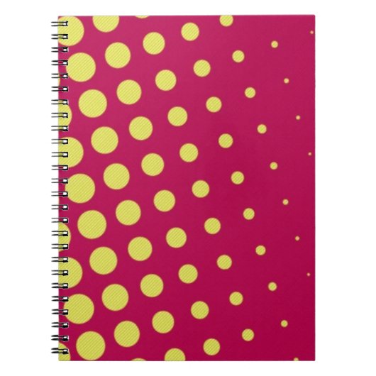 Retro gele stippen notitieboek (Voorkant)
