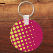 Retro gele stippen sleutelhanger (Voorkant)