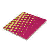 Retro gele stippen tegeltje (Zijkant)