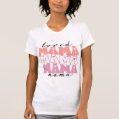 Retro geliefde mama met hart t-shirt (Voorkant)