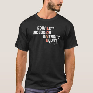 Retro Gelijkheid Inclusie Diversiteit Gelijkwaardi T-shirt