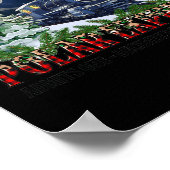 Retro gelooft trein Noordpool Polar Express alle A Poster (Hoek)