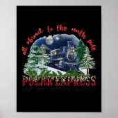 Retro gelooft trein Noordpool Polar Express alle A Poster (Voorkant)