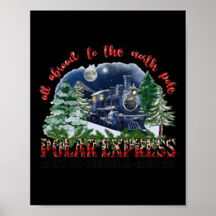 Retro gelooft trein Noordpool Polar Express alle A Poster
