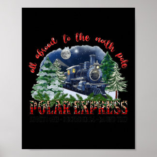 Retro gelooft trein Noordpool Polar Express alle A Poster