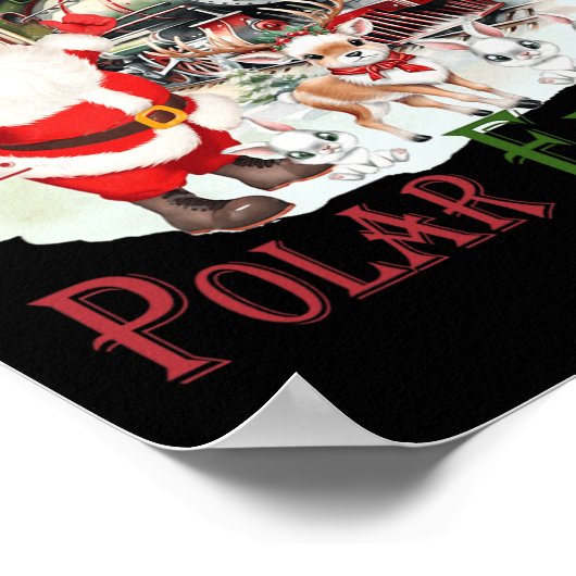 Retro gelooft trein Noordpool Polar Express alle A Poster (Hoek)