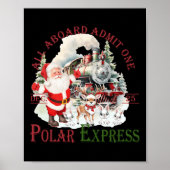 Retro gelooft trein Noordpool Polar Express alle A Poster (Voorkant)