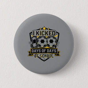 Retro Gelukkig 100ste Schooldag Ronde Button 5,7 Cm