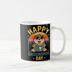 Retro Gelukkig 67 Groundhog Day Dierenliefhebber M Koffiemok