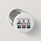 Retro Gelukkig Administratieve Professionals Dag Ronde Button 3,2 Cm (Voorkant /achterkant)
