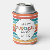 Retro Gelukkig Chirurgisch Technicus Week Blikjeskoeler (Blikje Achterkant)