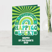 Retro Gelukkig Geluksvogel St. Patrick's Dag Kaart (Voorkant)