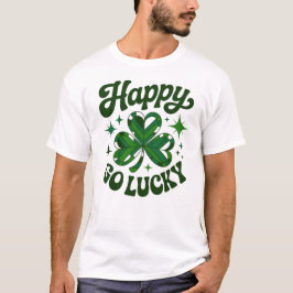 Retro Gelukkig Geluksvogel St. Patrick's Day Klave T-shirt