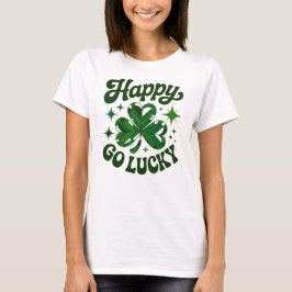 Retro Gelukkig Geluksvogel St. Patrick's Day Klave T-shirt