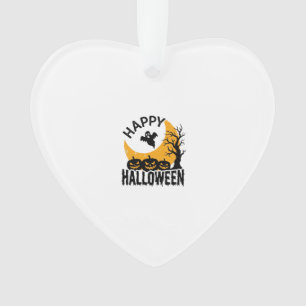 Retro Gelukkig Halloween Geest Pompoen Shirt Ontwe Ornament