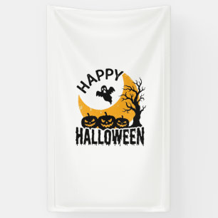 Retro Gelukkig Halloween Geest Pompoen Shirt Ontwe Spandoek