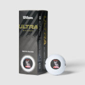 Retro Gelukkig Kat Citaat – Routine & Liefde Golfballen (Verpakking)