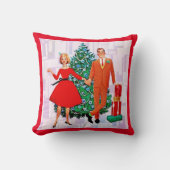 RETRO GELUKKIG KERST KOPPEL KUSSEN (Voorkant)