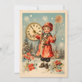 Retro Gelukkig Nieuwjaar Custom Feestdagenkaart (Voorkant)