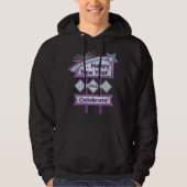 Retro Gelukkig Nieuwjaar Teken – Vieren Marquee Hoodie (Voorkant)