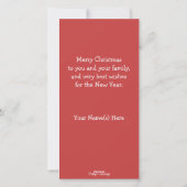 retro gelukkig rendier aangepaste kerst feestdagenkaart (Achterkant)