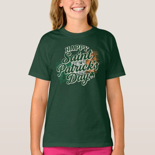 Retro Gelukkig St. Patrick's dag T-shirt (Voorkant)