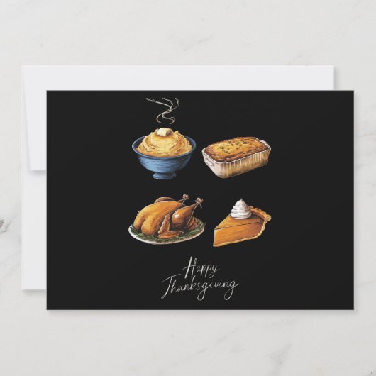 Retro Gelukkig Thanksgiving Herfst Pompoentaart Kaart (Voorkant)