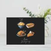 Retro Gelukkig Thanksgiving Herfst Pompoentaart Kaart (Staand voorkant)