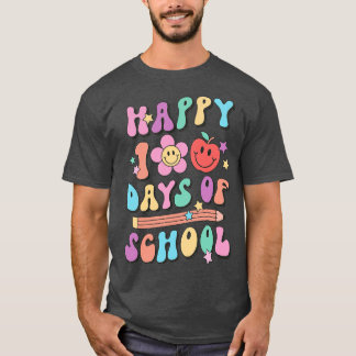 Retro Gelukkige 100 dagen van Schoolgift T-shirt