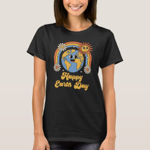 Retro Gelukkige Aarddag T-shirt