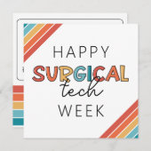 Retro Gelukkige Chirurgische Techweek Bedankkaart (Voorkant / Achterkant)
