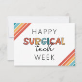 Retro Gelukkige Chirurgische Techweek Douane Bedankkaart (Voorkant)