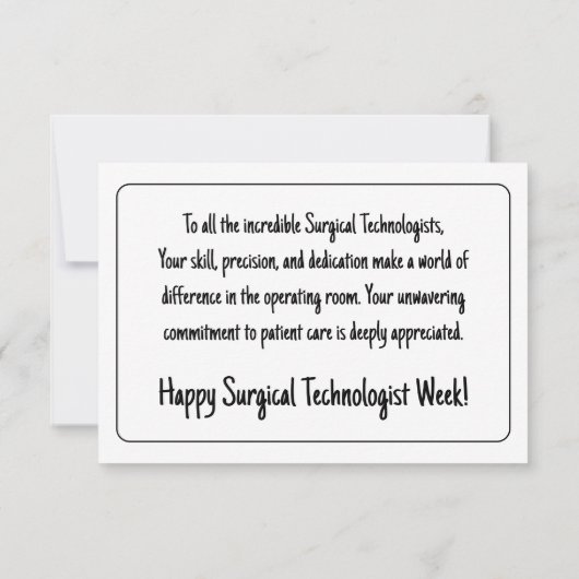 Retro Gelukkige Chirurgische Techweek Douane Bedankkaart (Achterkant)