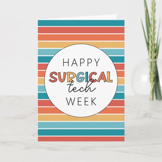 Retro Gelukkige Chirurgische Techweek Kaart (Voorkant)