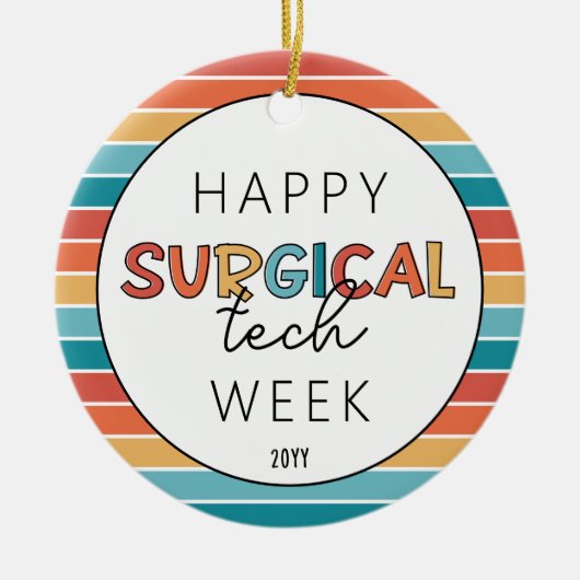 Retro Gelukkige Chirurgische Techweek Keramisch Ornament (Voorkant)