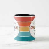 Retro Gelukkige Chirurgische Techweek Tweekleurige Koffiemok (Center)