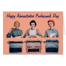 Retro Gelukkige Dag voor Administratieve Professio