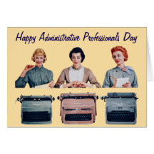 Retro Gelukkige Dag voor Administratieve Professio