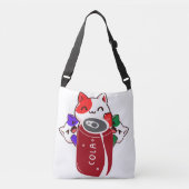 retro gelukkige drie katten met cola crossbody tas (Voorkant)