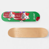  retro gelukkige drie katten met cola persoonlijk skateboard (Horizontaal)