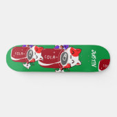 retro gelukkige drie katten met cola persoonlijk skateboard (Horizontaal)