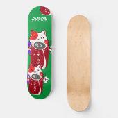 retro gelukkige drie katten met cola persoonlijk skateboard (Voorkant)