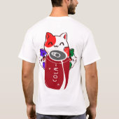 retro gelukkige drie katten met cola t-shirt (Achterkant)