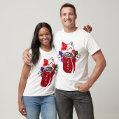 retro gelukkige drie katten met cola t-shirt (Unisex)