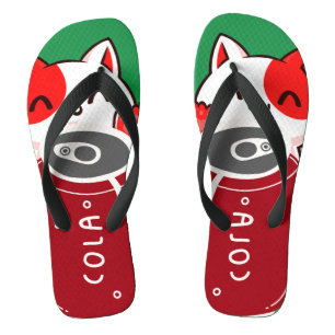  retro gelukkige drie katten met cola teenslippers