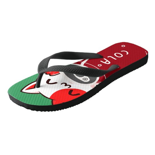 retro gelukkige drie katten met cola teenslippers (Schuin)