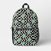 Retro Gelukkige Gezichtscontrole en Verlichtingsbo Bedrukte Rugzak (Voorkant)