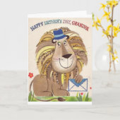 Retro Gelukkige Opa van Vaderdag Kaart (Gele Bloem)