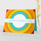 retro gelukkige pensionering kaart (Gele Bloem)